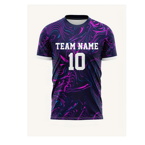 Vente en gros Maillot de football à manches longues, col rond, polyester, entraînement Maillot graphique vibrant Coupe confortable, équipement de football - Product Image 6