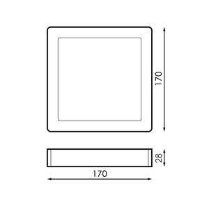 LEDUNI 12W 1200LM luce bianca neutra Downlight da soffitto in alluminio 170 170 angolo opale IP40 120 superficie 4000K quadrato 1200LM 1200LM - Product Image 2