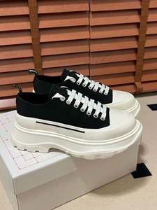 Zapatos de Lona para Mujer, Suela Gruesa, Tacones Altos, Estilo Retro, Efecto de Aumento de Estatura, Estilizadores, Zapatillas Casuales - Product Image 5