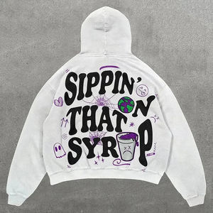 Sudadera con capucha de mezcla de algodón transpirable con lavado ácido DTG de la mejor calidad OEM, Jersey bordado Unisex diseñado a medida para hombres de invierno - Product Image 6