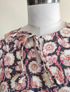 Vestido Informal de Algodón Indio, Vestido Midi Estampado Hecho a Mano, Vestido Largo de Algodón de Verano, Ropa de Estilo Bohemio para Mujer, Ligero e Informal - Product Image 2