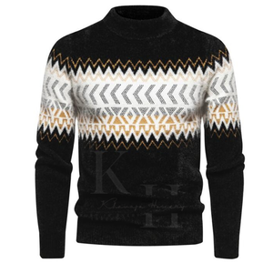 Suéter de mezcla de lana de primera calidad para hombre, prendas de punto cómodas para viajes de oficina y exteriores, trajes de punto de invierno - Product Image 2