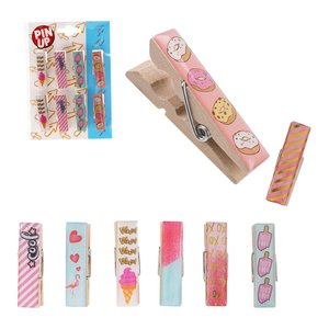 <b>Magnetic</b> Spring Clips 8-Pack Multipurpose Wooden <b>Sheet</b> Clamps by PIN up Assorted 42837 - Product Image 1
