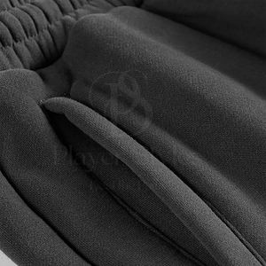 Streetwear pour hommes, pantalons de survêtement en coton éponge légère taille double empilés essentiels, jambes larges droites, logo personnalisé, pantalons de survêtement baggy - Product Image 2