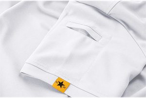 Nouvelle mode été nouvelle glace coton à manches courtes hommes T-shirt couleur unie glace soie hommes polos - Product Image 4