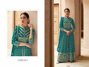 Ropa Étnica de India y pakistaní, trabajo pesado de Georgette de imitación, bordado, Salwar, Kameez con Dupatta, suministro de fábrica al por mayor - Product Image 5