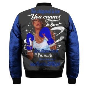 Chaqueta de Satén Azul y Blanca de la Hermandad Femenina Zeta Phi Beta, 1920, Ropa Griega ZPB, Bordado de Escudo, Estilo Universitario Premium - Product Image 2