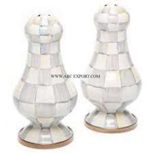 Nuevo Material de estaño galvanizado Decoración de Mesa Grande Sal y pimienta Juego de 2 Restaurante y boda Cocina Especias Sal y pimienta - Product Image 6