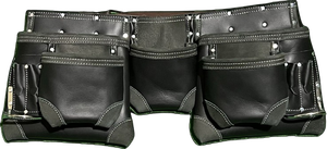 Bolsa de herramientas de trabajo pesado de 11 bolsillos de cuero tostado RVK11TL Bolsa de herramientas de construcción y carpintero OEM personalizable - Product Image 2