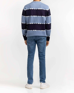 Wholesale Standard <b>Cable</b> <b>Knit</b> Breathable Anti-Shrink Anti-Wrinkle Cotton Wool Men's Knitted Pullover Long Sleeve Crew Neck - Product Image 2
