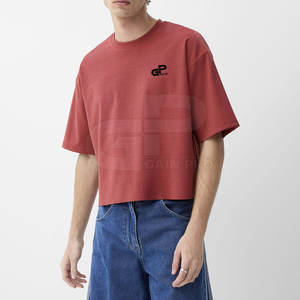 Camiseta Corta de Corte Cuadrado para Hombre con Diseño Moderno de Streetwear, Mangas Anchas, Estructura Relajada y Estilo Urbano a la Moda - Product Image 3