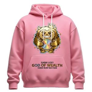 Felpa con Cappuccio di Lusso da Uomo 450g, Serie Sunday Elf, Ricamo Grafico, Cotone Felpato di Alta Qualità, Oversize, Personalizzabile - Product Image 1