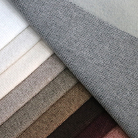 2471 personnalisé 100% polyester 280gsm imperméable microfibre Chenille canapé tissu facile à nettoyer tapisserie d'ameublement uni teint Tricot