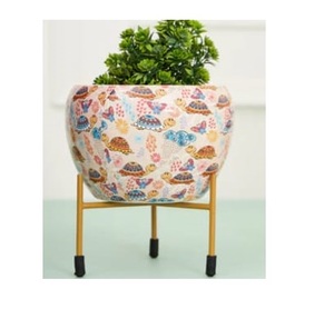 Jardinière en métal pour la décoration de la maison et du jardin, décoration de banquet d'hôtel, style unique, pot de fleurs en métal émaillé - Product Image 6