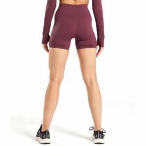 Short de yoga en coton taille haute pour femme avec impression d'entraînement de contrôle de l'abdomen Short cargo longueur genou pour la gym et la course - Product Image 3