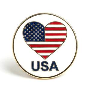 Pins Esmaltados de Latón Plateado con Forma de Estados Unidos, Personalizados y Tradicionales, con Serigrafía - Product Image 2