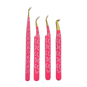 Pinzas de extensión de pestañas personalizadas de acero inoxidable para el cuidado de la belleza OEM/ODM Diseño antideslizante para un uso fácil con puntas de volumen y fibra - Product Image 6