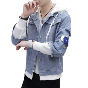 Chaqueta de piel de mezclilla personalizada para hombre Chaquetas de mezclilla para niños rasgadas con estilo de alta calidad para hombres a precio asequible servicio OEM - Product Image 3