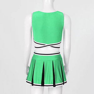 Tenues de cheerleading pour jeunes filles en gros, uniformes de cheerleading, design gratuit, costume de cheerleader en spandex sublimé - Product Image 6