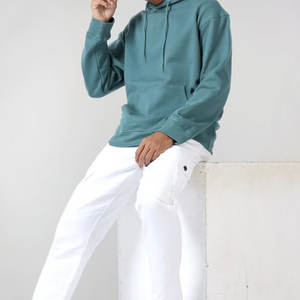 Sweat à capuche surdimensionné décontracté respirant avec logo personnalisé, dernier design, motif uni, sweat à capuche surdimensionné pour hommes - Product Image 3