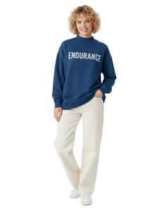 Service OEM ODM, sweat-shirt décontracté à col montant surdimensionné en polyester/coton tricoté de haute qualité, imprimé et brodé sur le devant, personnalisé - Product Image 1