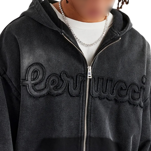 Sudadera con Capucha Casual, Lavado Ácido, Personalizable, Transpirable, Suave al Tacto, Nuevo Diseño, para Adultos, para Invierno, Servicio OEM Disponible - Product Image 4