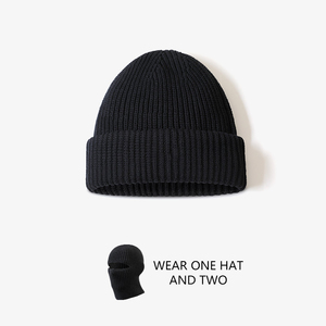 Balaclava Ski Warm Face <b>Mask</b> and Beanie Hats for Men 2 in 1 Style Sports Daily Use Waterproof Image Style - Product Image 4