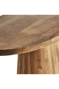 Mesa de comedor de madera maciza de construcción robusta de forma ovalada versátil moderna para espacios de comedor elegantes - Product Image 5