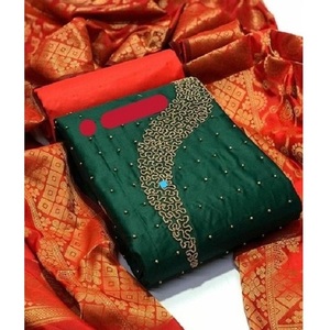 Punjab Special Punjabi Fancy Trajes bordados Estilo Ladies Fancy Women Heavy Unstitched Suit Materiales para mujeres Trajes de lujo - Product Image 1