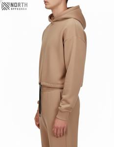 Sudaderas con capucha en blanco personalizadas Sudaderas con logotipo personalizado Mujer Hombro caído Recortado Jersey Sudaderas con capucha de punto para mujer Reversible - Product Image 6