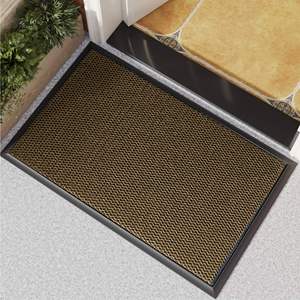 Alfombra de entrada Kolchuga 3D con retención de suciedad, antideslizante, con base de TPE, 45x75 cm, dorada - Product Image 1