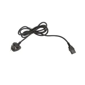 Black Extension Cord Black High Quality Best Price British Standard C13/c14/c19/c20 Uk/malaysia/uae Plug Power Cord for Sale