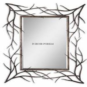 High Standard Quality Acacia Wooden Made Elegant Look Framed Rectangle Shape Wall Mirror Home Living Room Decoration <b>Supplies</b> - Product Image 6