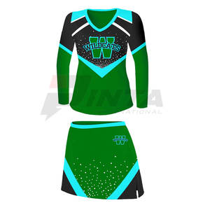 Uniforme de pom-pom girl robuste fabriqué au Pakistan vente en ligne de vêtements de sport - Product Image 3