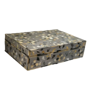 Joyero de esmalte con incrustaciones de hueso en forma de rectángulo de alta calidad para el hogar o la tienda, Hermosa solución de almacenamiento de joyero - Product Image 4