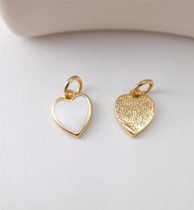 Colgante de moda Plata de Ley 925 Sin decoloración Gota Esmalte Colorido Corazón Encanto para DIY Fabricación de joyas Suministros - Product Image 4