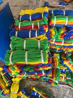 Corde de pêche tressée en PE coloré, polyvalente, torsadée, durable, en nylon, PP, polyester, polyéthylène, HDPE, emballée en bobine, anti-UV