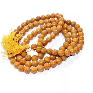 Piedra mala cuentas de jaspe amarillo curación natural mala cristal Collar Cuentas 108 piedras preciosas naturales cristal mala mayoristas - Product Image 3