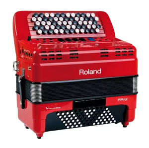 FR-1XB RD V-<b>Accordion</b> Button Type Red Built-in Amp Speaker - Product Image 1