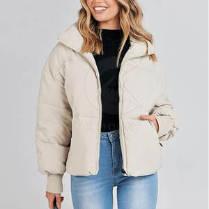 Chaquetas acolchadas de mujer de nuevo estilo 2025 de diseño personalizado Chaquetas acolchadas rellenas de algodón de punto bajo MOQ para mujer - Product Image 6