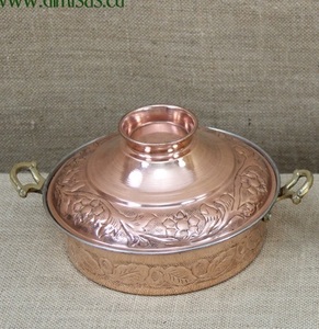 New TQC Luxury Gravy Rice Copper Kitchen Pot <b>Set</b> with Double Handle Eco Material Origin Uttar Pradesh - Product Image 1