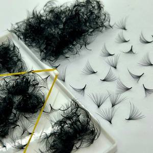 Handmade Synthetic 0.03mm-0.05mm Thickness Best Selling Premade Factory-Premium 10D-20D Volume Natural Long <b>Lashes</b> Extensions - Product Image 2