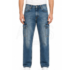 Pantalones Cargo Modernos y Ligeros 100% Algodón con Botones para Hombre, Corte Relajado, Lavados, Ecológicos, con Bolsillos Utilitarios, Estilo Casual Urbano - Product Image 4