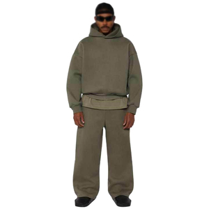 Ensemble de jogging à capuche imprimé pour hommes personnalisé Sports 2025 Survêtement Survêtement à capuche surdimensionné en coton épais pour hommes - Product Image 1