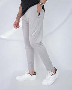 กางเกงไฮบริดสีเทาแบบปรับแต่งได้สำหรับผู้ชายกางเกงฝึกยิมกางเกงผู้ชายมีกระเป๋าใส่สบายมีซิป - Product Image 1