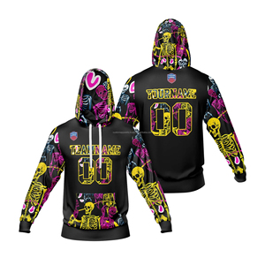 เสื้อฮู้ดดี้โพลีเอสเตอร์แบบสวมใส่สบายทรงหลวมสำหรับแบรนด์สตรีทแวร์  รับสกรีนลายแบบซับลิเมชั่น  ไซส์ใหญ่พิเศษ  ไม่มีลาย - Product Image 1