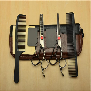 Kit de tijeras de corte de pelo de salón profesional mango de acero de alta calidad Juego de Herramientas de peluquería de adelgazamiento de acero inoxidable belleza afilada - Product Image 1