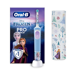 Cepillo de Dientes Eléctrico Oral-B Pro para Adultos, Resistente al Agua IPX7, 5 Modos de Funcionamiento, Diseño de Dibujos Animados de Disney Frozen, Cerdas de Celulosa, Tipo-C, para el Hogar - Product Image 1
