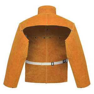 Veste de sécurité de soudeur ignifuge ignifuge en cuir de vache fendu FR vêtements de travail prix de gros veste de soudage - Product Image 2
