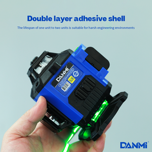 Danmi <span class=keywords><strong>Mini</strong></span> 2 Dòng Không Thấm Nước Quay Màu Xanh Lá Cây Chữ Thập Dòng 360 Độ Tự San Lấp Mặt Bằng Laser Cấp Cho Xây Dựng - Product Image 5